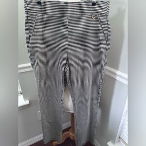 Rafaella Black and White Dress Pants Timeless Tailored Fit Elastic Waist